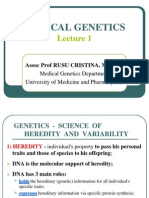 Medical Genetics: Assoc Prof Rusu Cristina, MD PHD