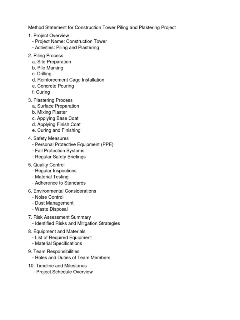 Construction Tower Piling & Plastering Guide | PDF
