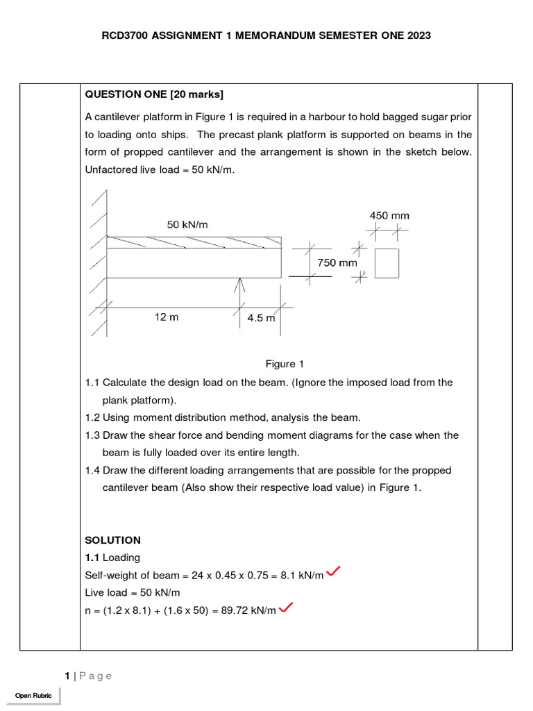 Beam Design and Analysis Memo | PDF | Beam (Structure) | Bending
