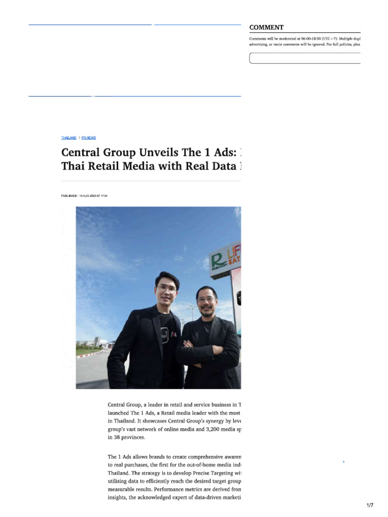 Central Group Unveils The 1 Ads Revolutionising | PDF