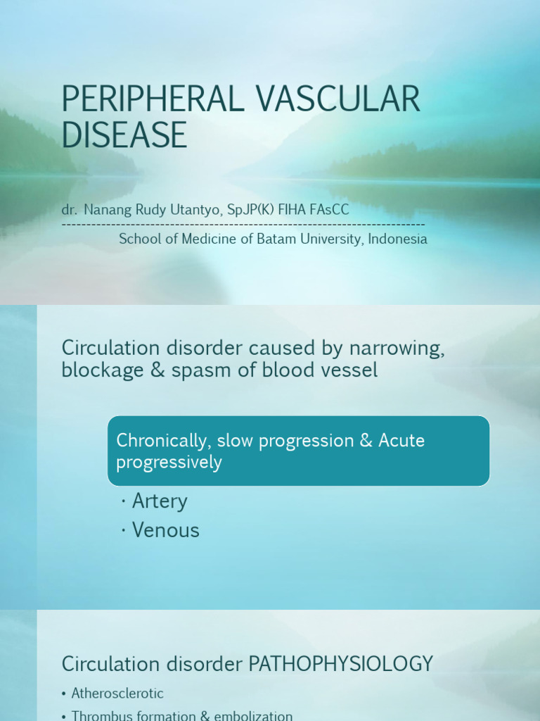 Understanding Peripheral Vascular Disease | PDF | Vein | Atherosclerosis