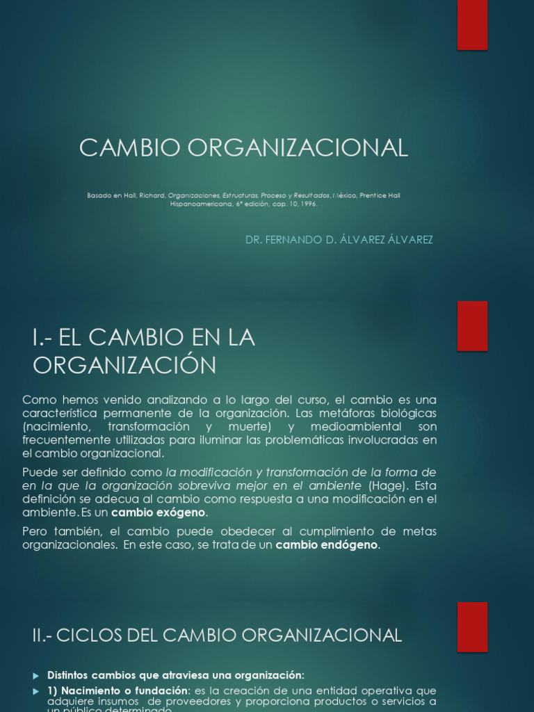 Ciclos y Resistencia en el Cambio Organizacional | PDF | Innovación ...