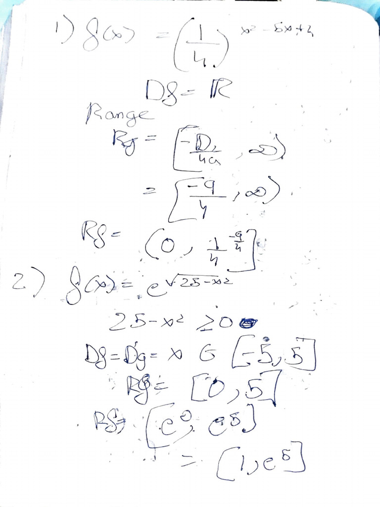 Pranav BPS Log and Exponential Range and Domain | PDF