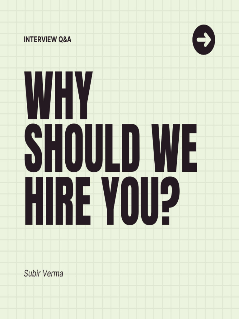 How to Answer "Why Should We Hire You?" | PDF | Leadership | Usability