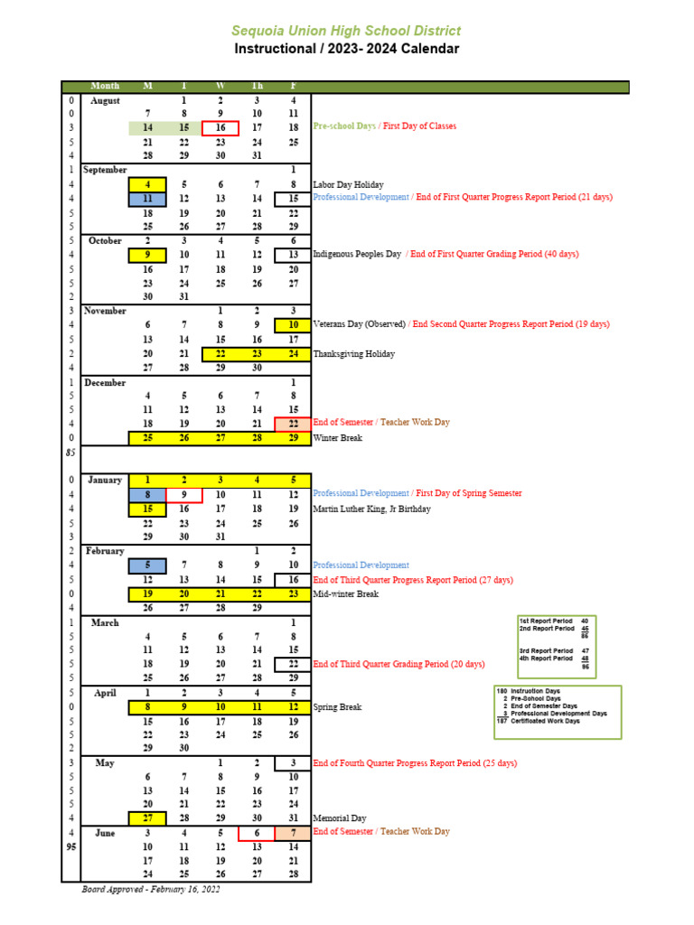 School Calendar for Parents & Staff | PDF | Academic Term | Observances