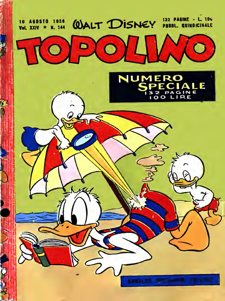 Topolino 0144 (Mondadori 1956-08-10) (c2c Mystere & Romsil & Romaz) | PDF
