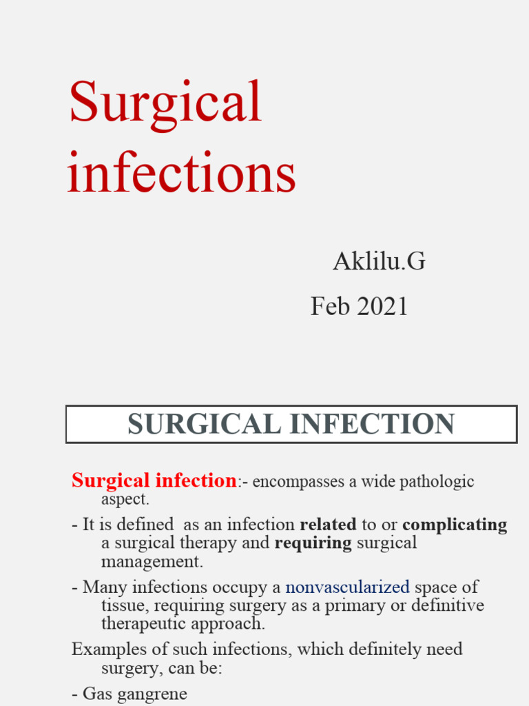 Understanding Surgical Infections | PDF | Surgery | Infection