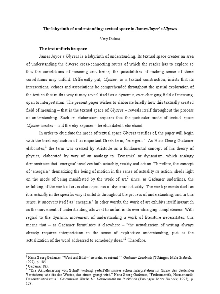 Exploring Textual Space in Ulysses | PDF | Ulysses (Novel) | T. S. Eliot