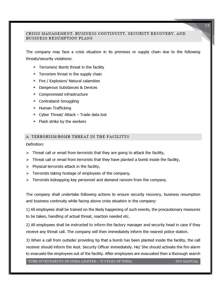 Crisis Management Training Module | PDF | Cyberwarfare | Security