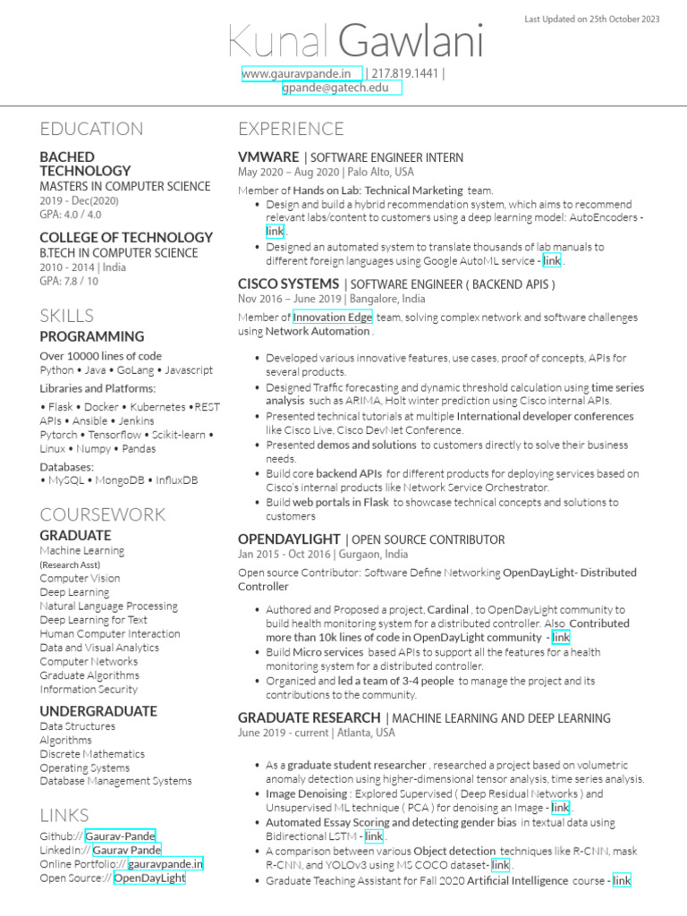 Resume that gets you a job in microsoft pdf machine learning deep