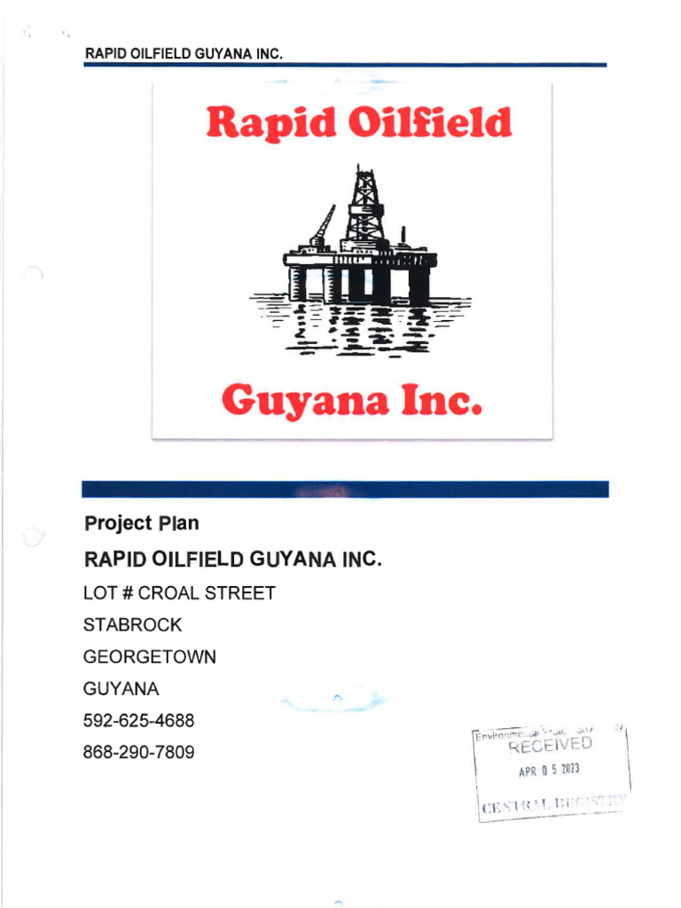 Project summary rapid oilfield guyana inc pdf