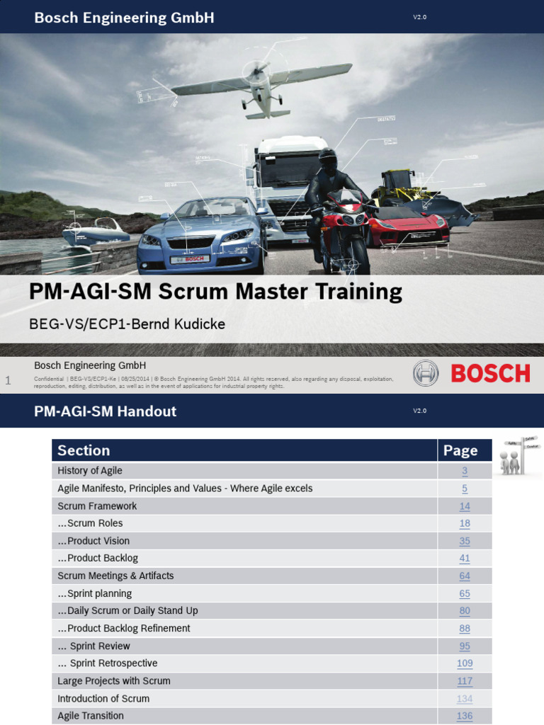 Handout SCRUM Master Training V2.0 | PDF | Scrum (Software Development ...