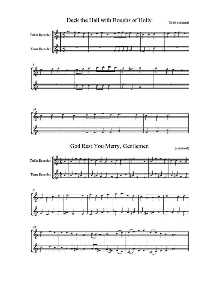 Christmas Flute Duets PDF Winter Holidays Christmas