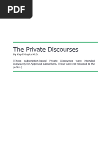 UPDATED Private Discourses by Kapil Gupta (2019-2021)