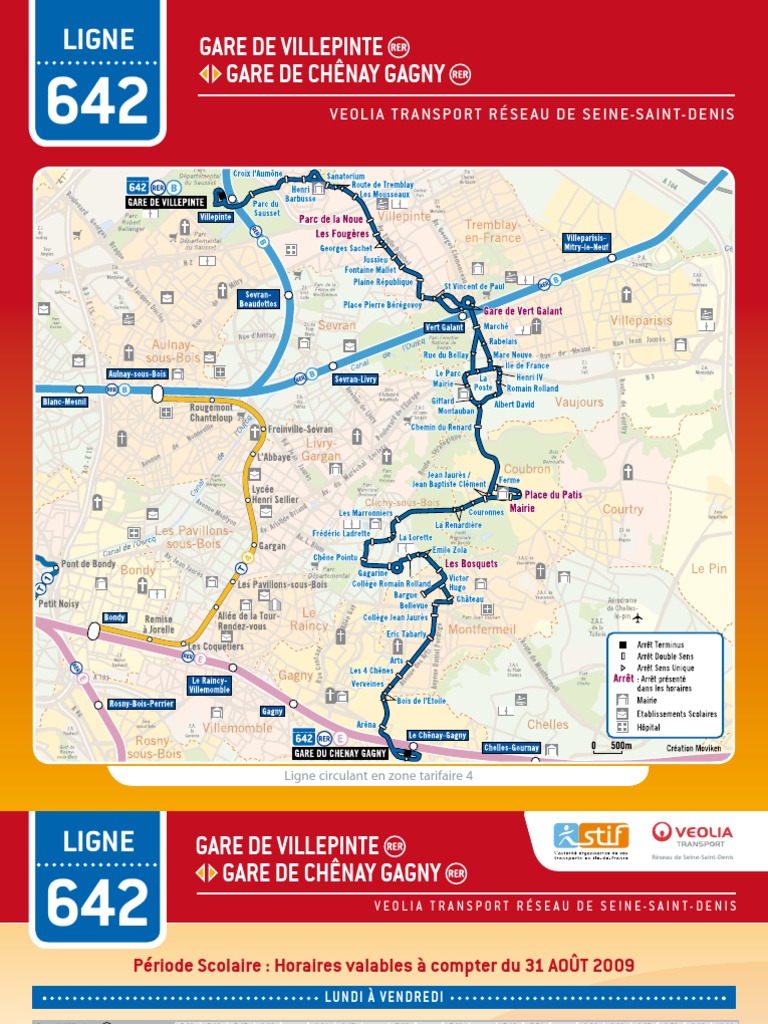 Horaires du bus 642 à Villepinte | PDF | Transport public | Transport