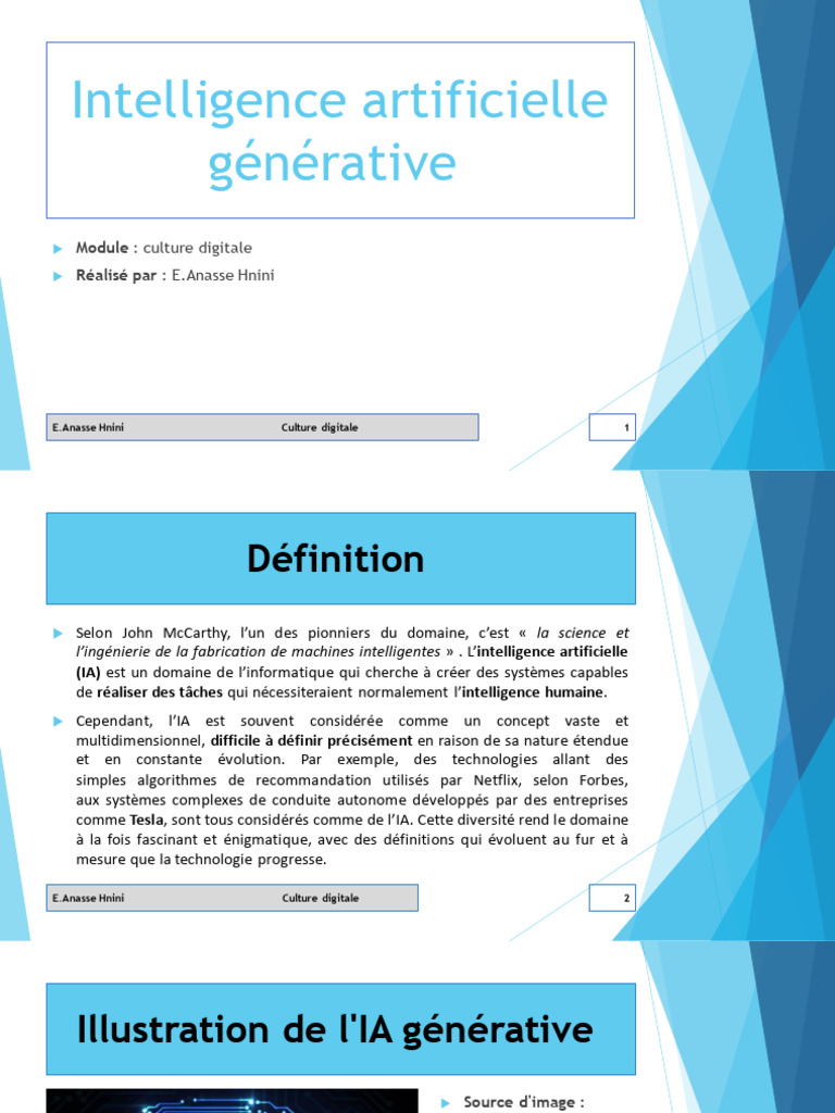 Introduction à l'IA générative | PDF | Intelligence artificielle ...