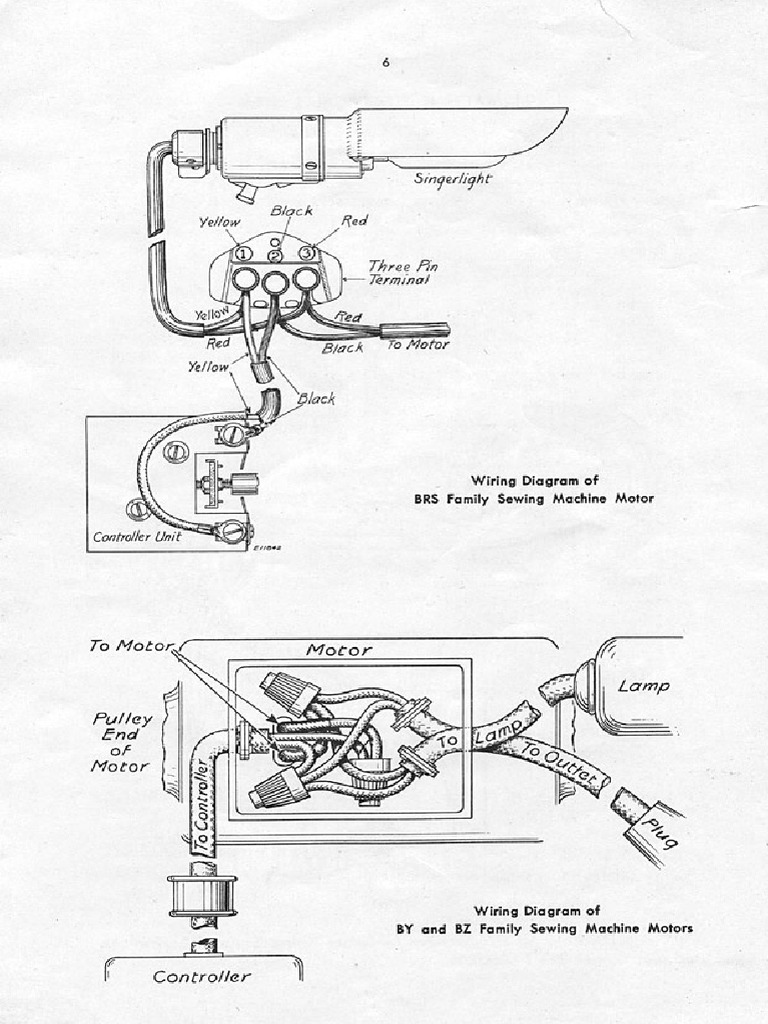 Sewing Machine Wiring Diagrams | PDF
