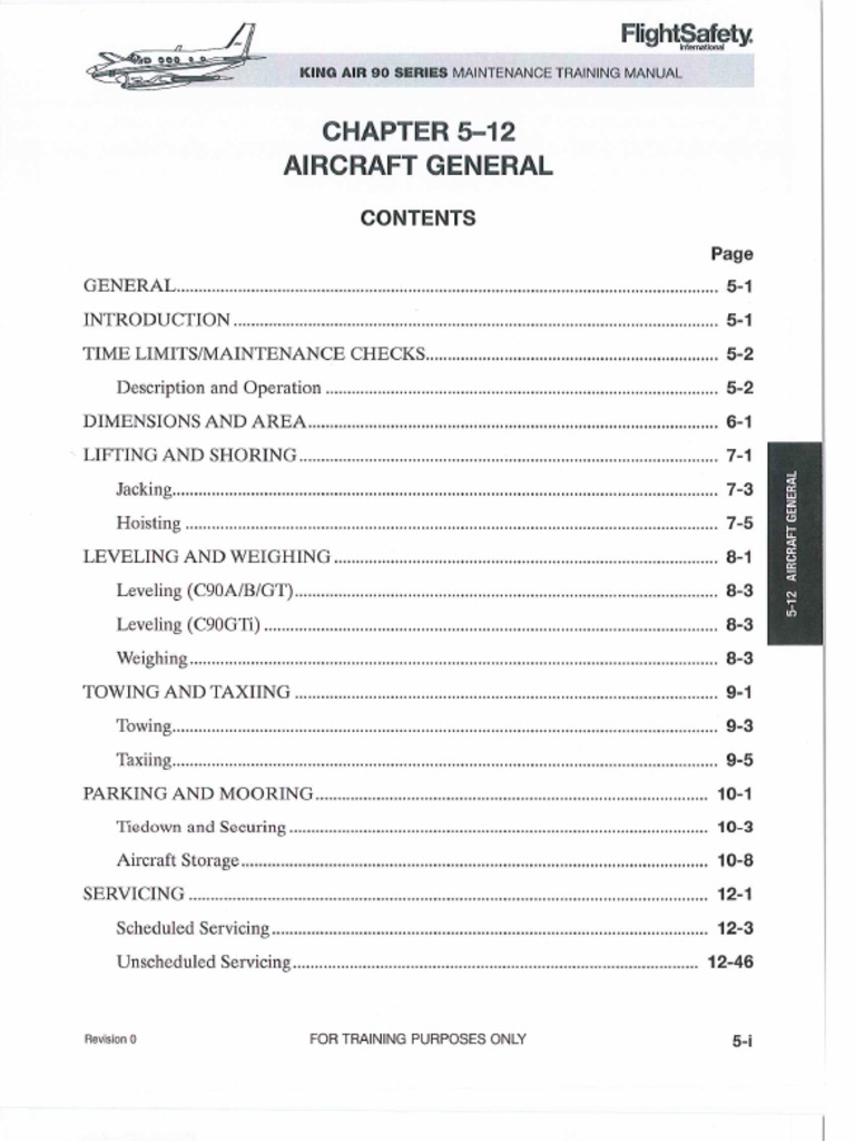 Maintenance Training Manual King Air 90 Series | PDF