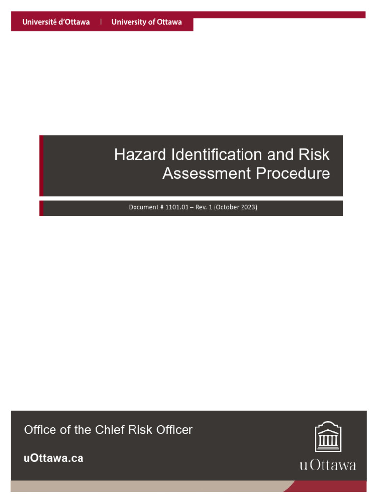 uOttawa Hazard Assessment Procedure | PDF | Risk | Risk Assessment