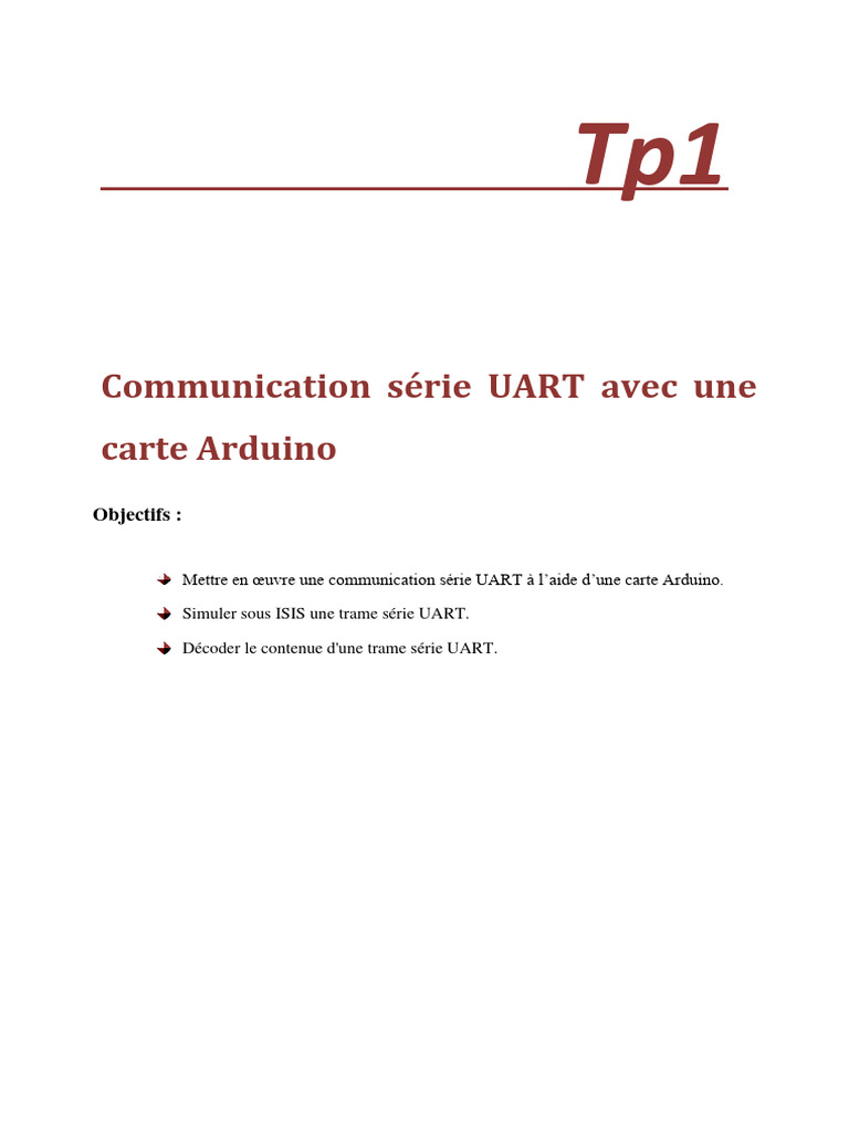 Communication UART avec Arduino | PDF | Arduino | Technologies de l ...