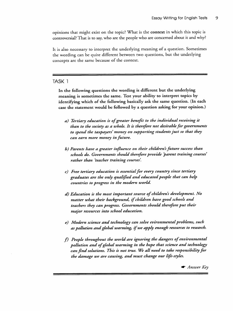 Essay Writing Strategies for English Tests | PDF | Brainstorming | Question
