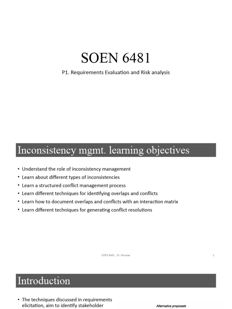 Inconsistency Management in Requirements Analysis | PDF | Risk | Risk ...