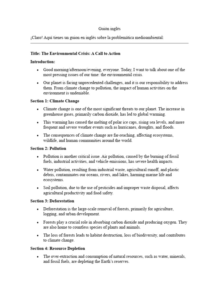Environmental Crisis: Urgent Solutions | PDF | Climate Change | Pollution