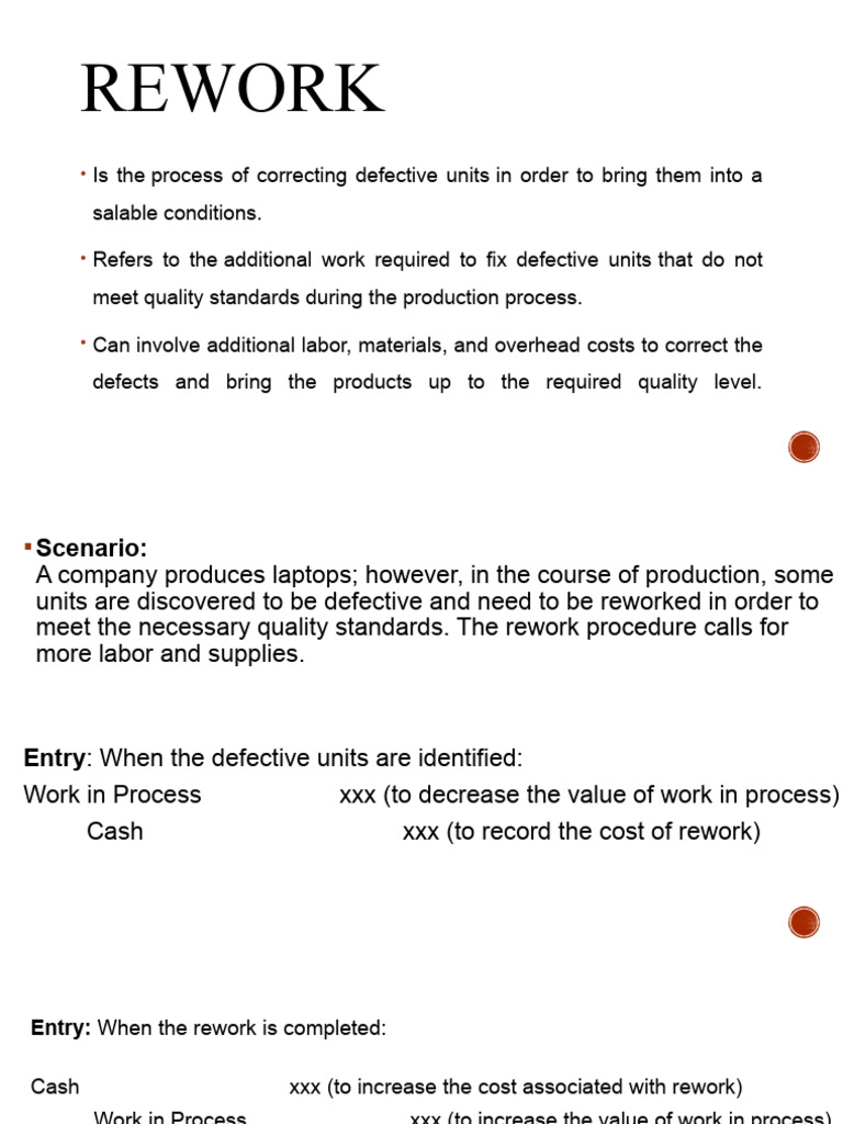 Rework Cost Accounting in Production | PDF | Cost Of Goods Sold | Inventory