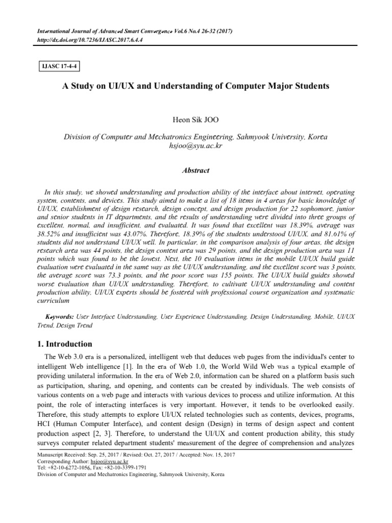 UI/UX Understanding in Computer Students | PDF | User Interface | User ...