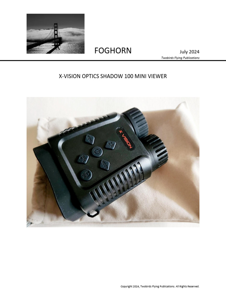 X-Vision Optics Shadow 100 | PDF | Infrared | Shadow