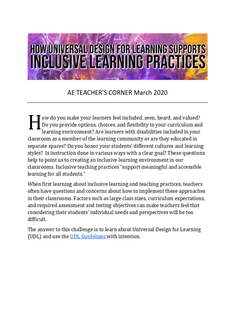 Inclusive Teaching with UDL Strategies | PDF | Learning | Cognition