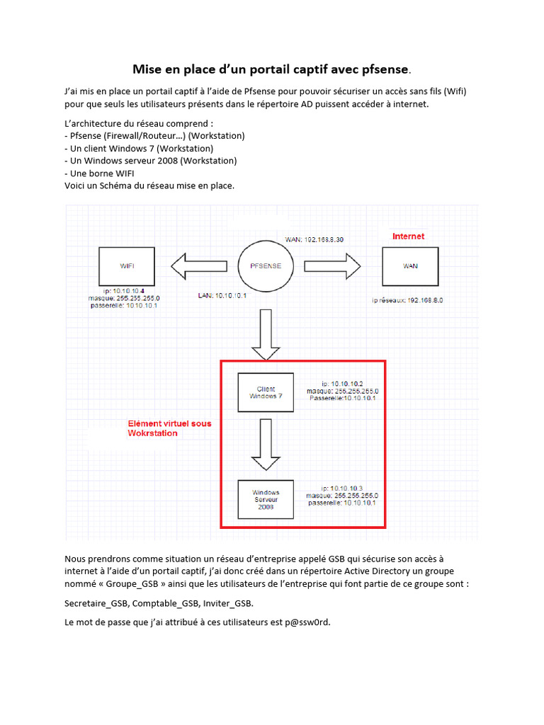 Portail captif Pfsense pour WiFi sécurisé | PDF | Rayon (géométrie ...