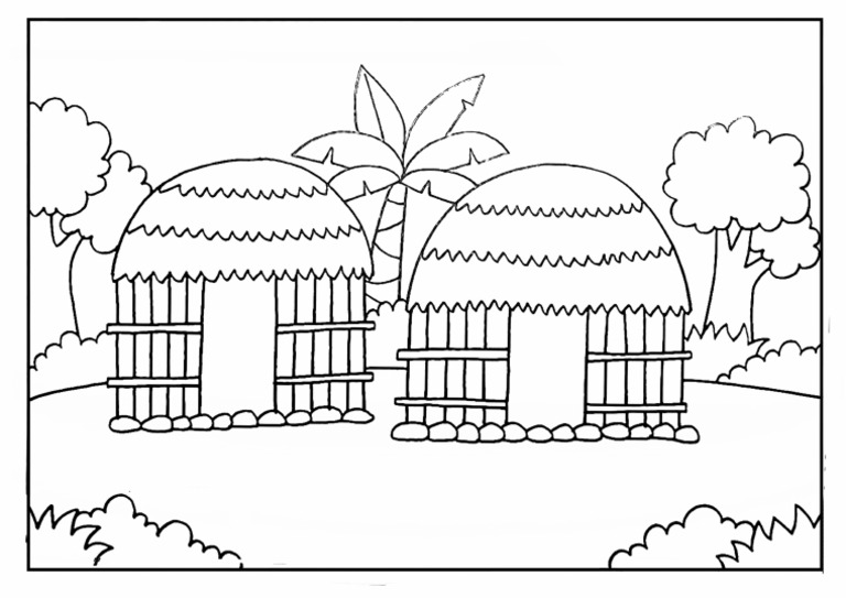 Gambar Rumah Honai Hitam Putih PDF