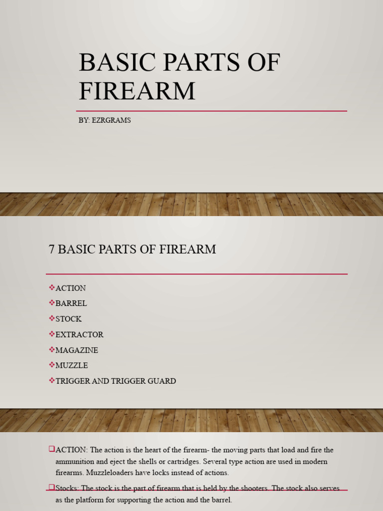 BASIC PARTS OF FIREARM PDF Firearms Trigger (Firearms)