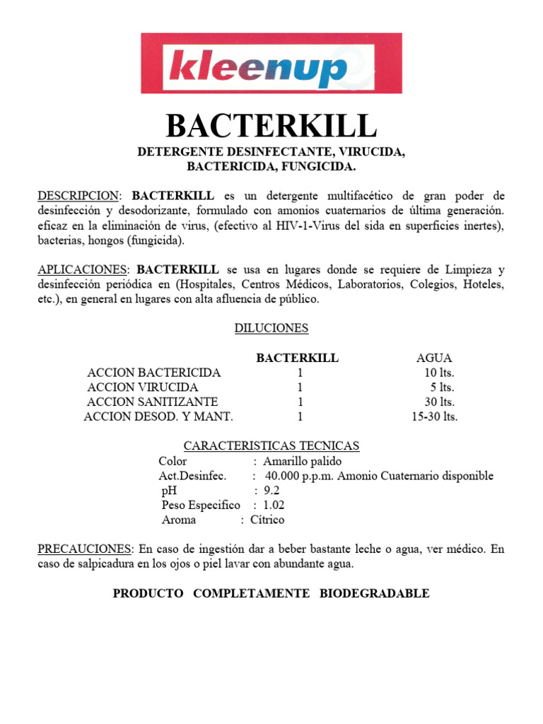 Bacterkill FT | PDF