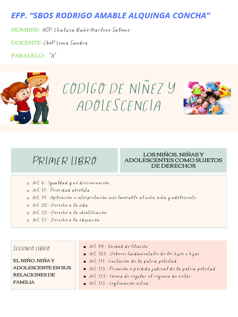 Derechos de Niñez y Adolescencia en Ecuador | PDF | Derechos humanos ...