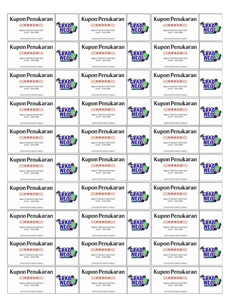 Kupon Snack | PDF
