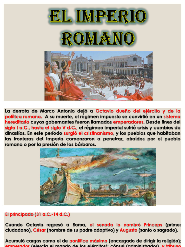Imperio Romano, Cristianismo y Caída de Roma de Occidente | PDF ...