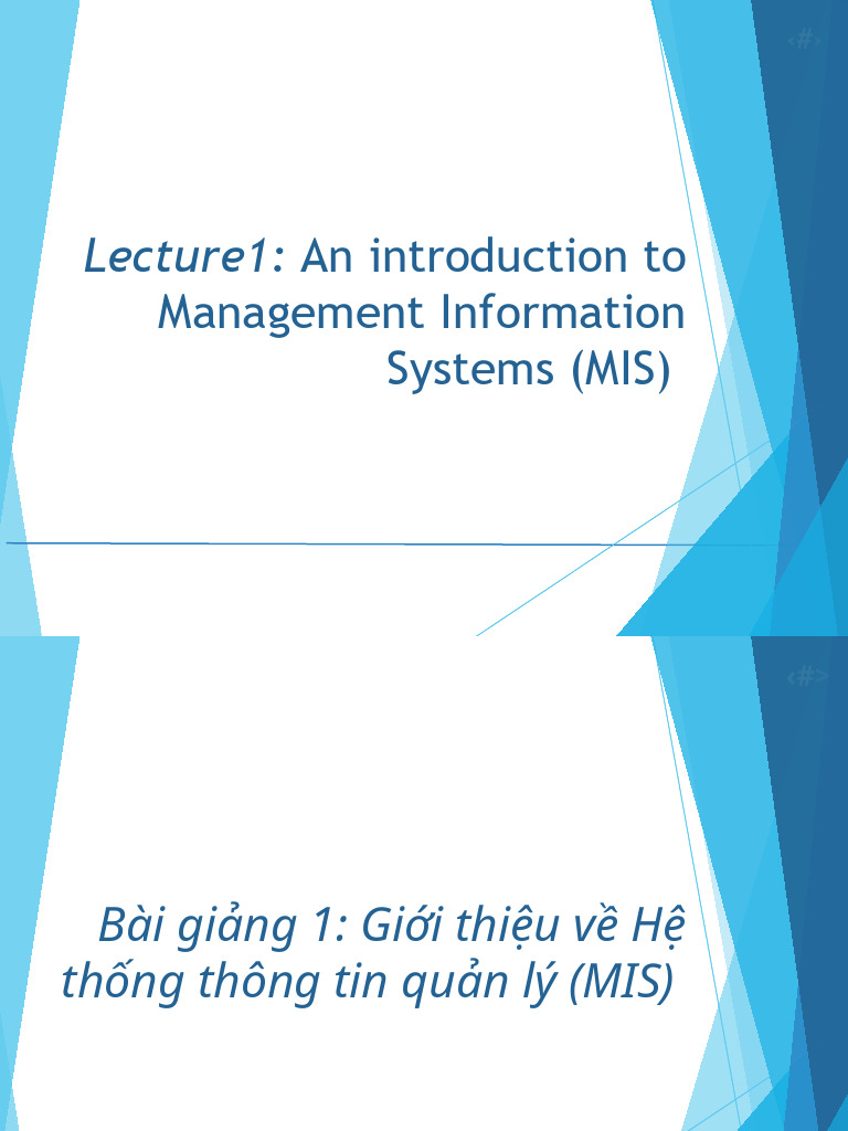1 - An Introduction To Management Information Systems MIS | PDF