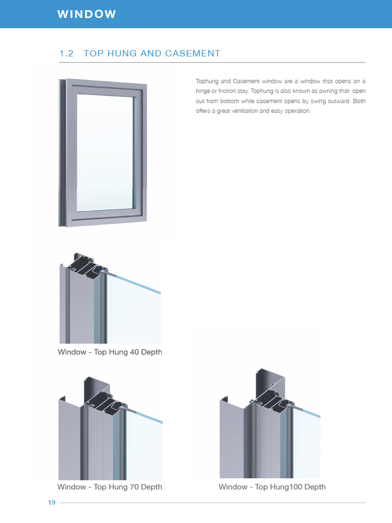 YKK Aluminium Window Profiles Catalog | PDF | Window | Door