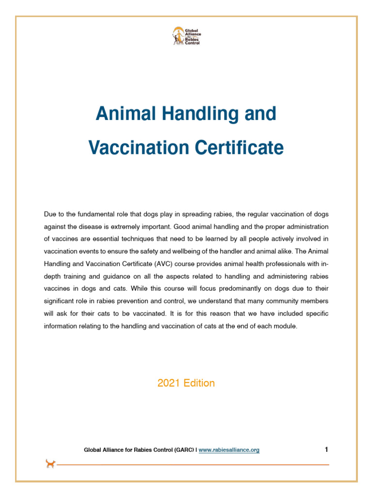 AVC Course Work (2021 Edition) FINAL PDF Dogs Animal Training