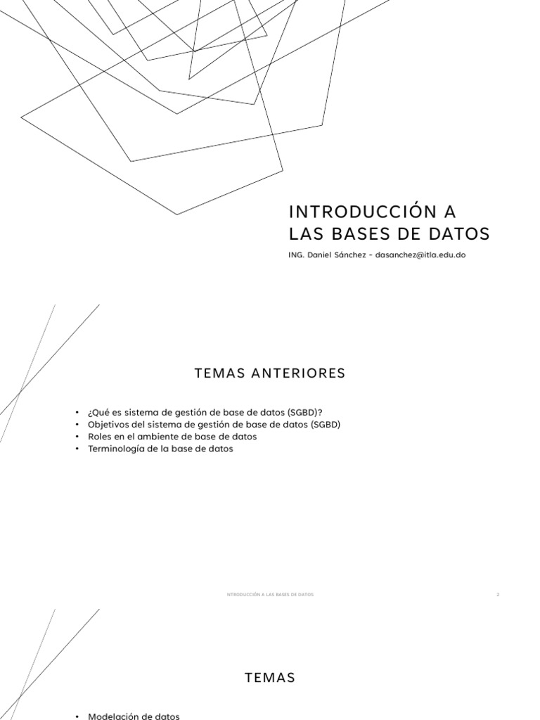 Introducción a las Bases de Datos ER | PDF | Bases de datos | Informática