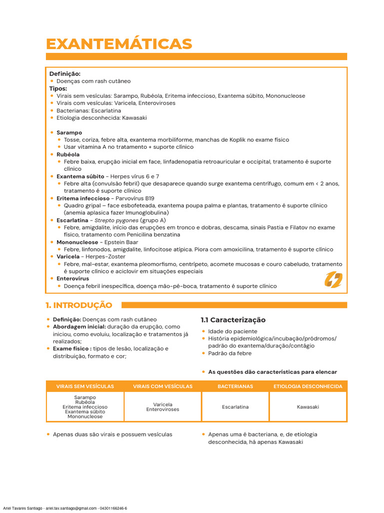 Doenças Exantemáticas Em Pediatria Pdf Doenças E Distúrbios