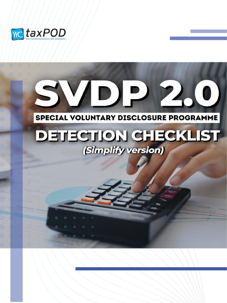 1 SVDP Detection Checklist (Simplify Version) | PDF | Taxes | Expense