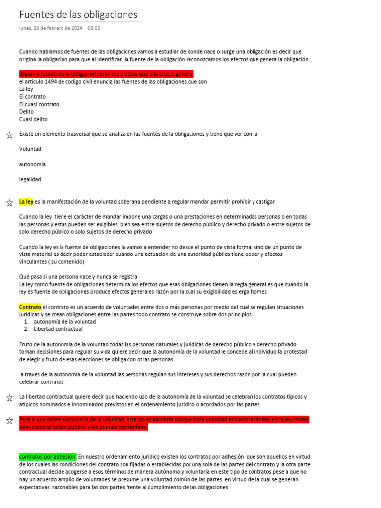 Fuentes de Las Obligaciones | PDF | Pagos | Justicia