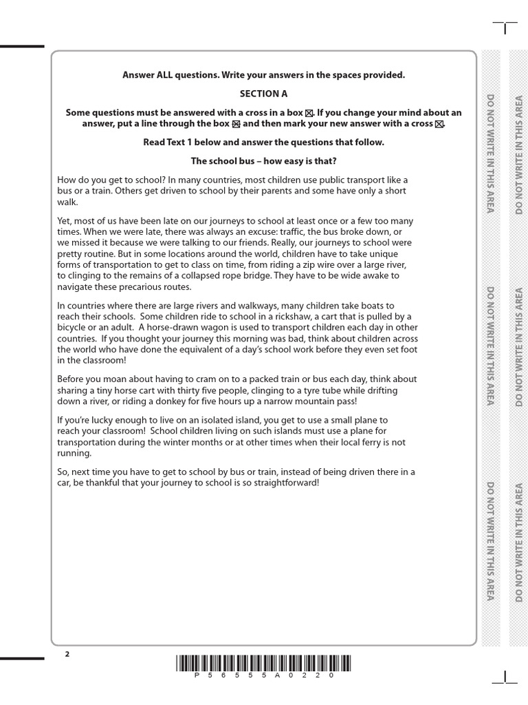 Reading Comprehension Practice 1 Pdf Train Transport