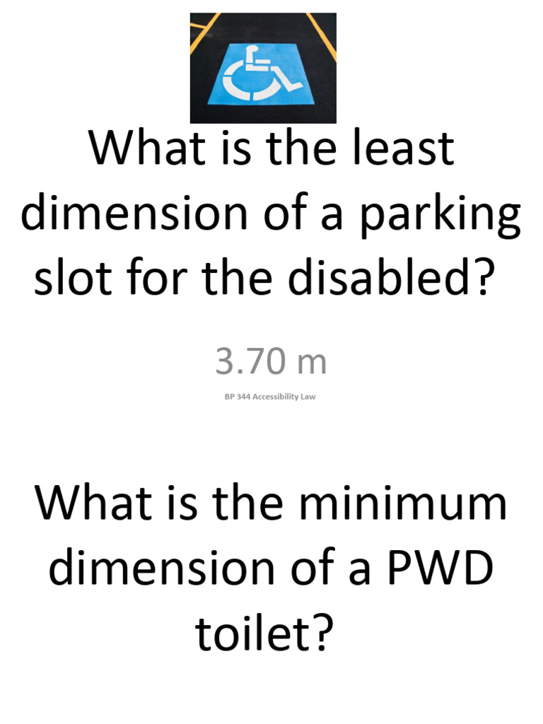 PWD Toilet Dimensions Under BP 344 | PDF | Accessibility | Stairs