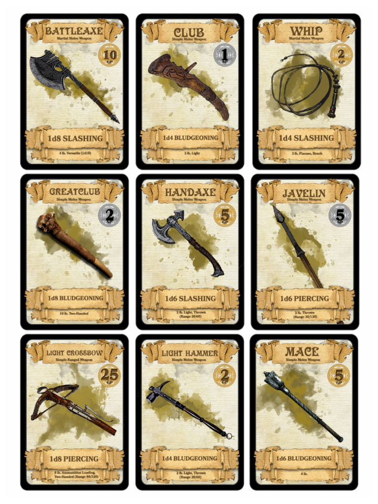 Weapon Cards | PDF