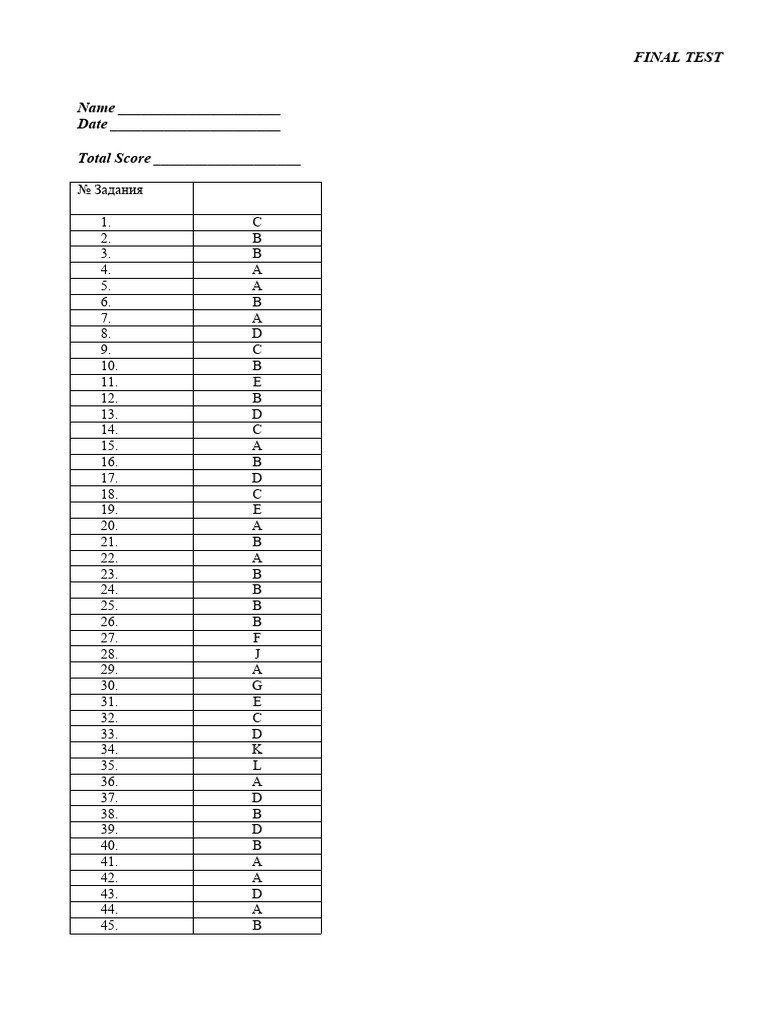 Final Test Answers and Listening Exercise | PDF | Brand | Marketing