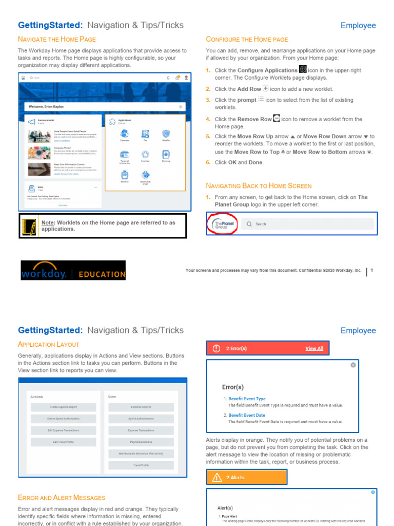 Workday Navigation Tips for Employees | PDF | Icon (Computing) | Ios